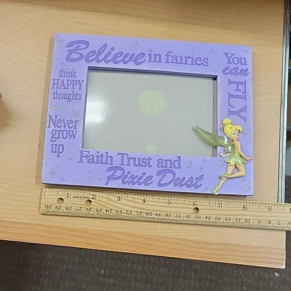 Walt Disney Tinkerbell bundle frame puzzle, dvd, book, kaleidoscope, pez, bag